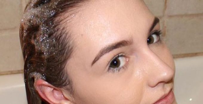 with shampoo prescribed by her dermatologist