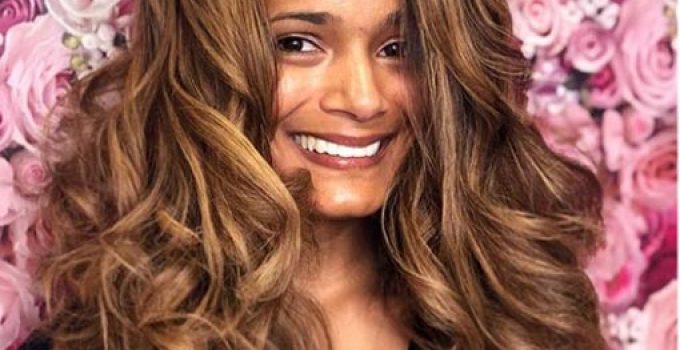 dyed hair at a hairdressers