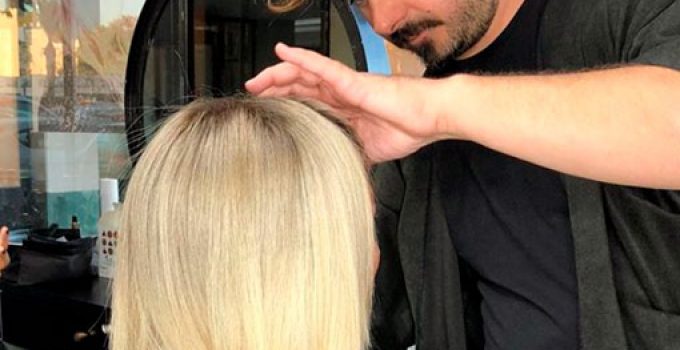 from dark brown to light blonde hair