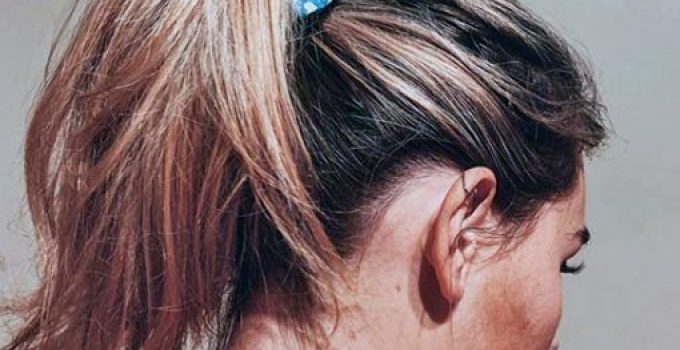 ponytail after a straight perm