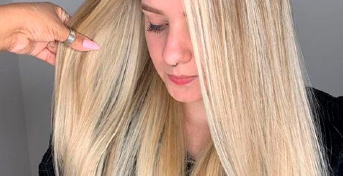 primero se aplico el tinte rubio