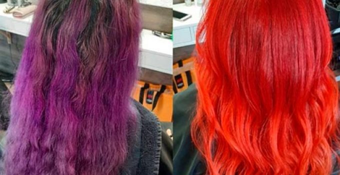 dyeing over purple hair