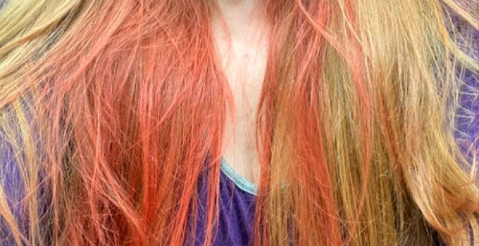 traces of red pigments in bleached hair