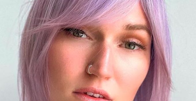 purple shampoo turned hair lilac