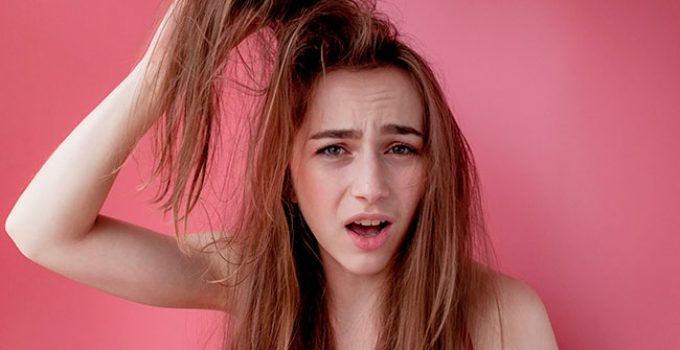 sticky hair product build up