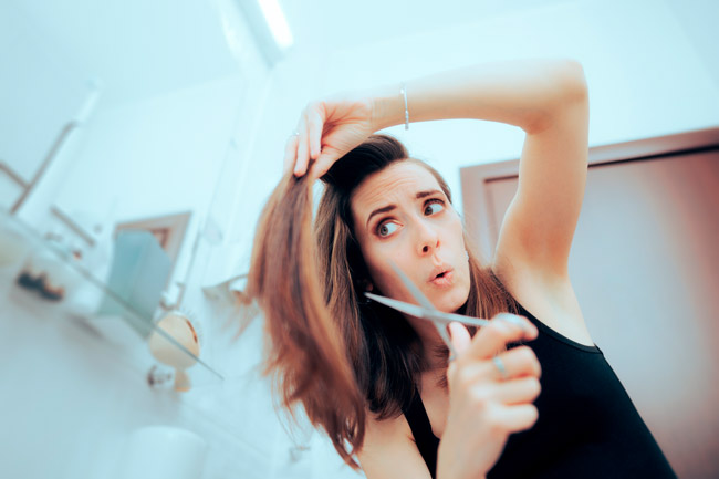 badly cut hair